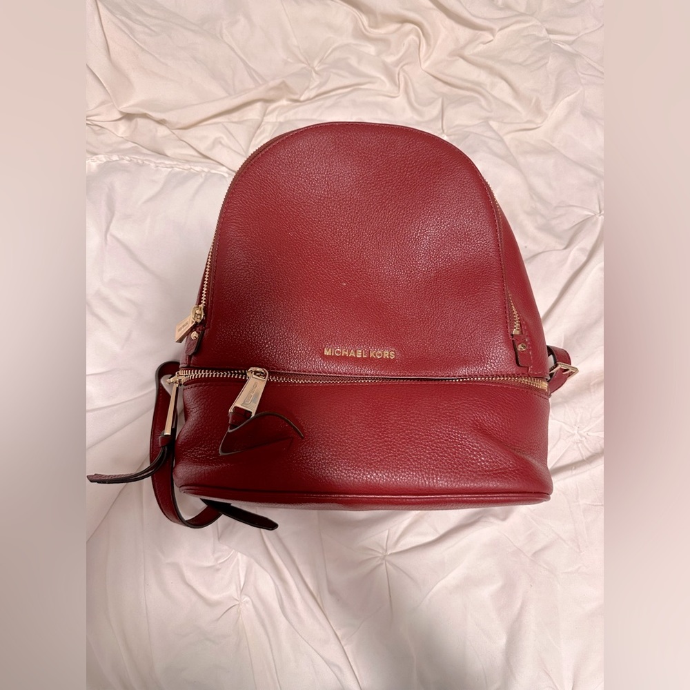 Micheal Kors Backpack oxblood red